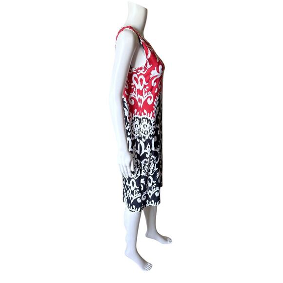 CHARTER CLUB Womens Size Small Sleeveless Damask Tribal Print Sheath Dress - Picture 3 of 6